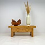 Exceptional large bowl in organic Swedish folk root, around 1960.