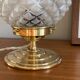 Table lamp, desk, globe in antique glass and brass base