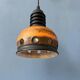 Brown ceramic pendant light Mid-Century, West Germany