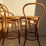 High bar chair in wickerwork