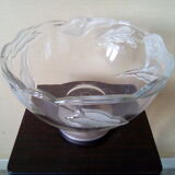Crystal cup and crystal paste with pewter foot
