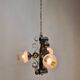 Suspension vintage Mazzega en verre de Murano avec 3 globes en verre, Italie, vers 1970