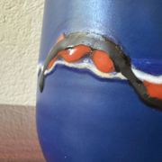 Cache pot céramique bleu années 60