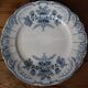 Set of 4 dessert plates from the St Amand earthenware factory, Régence model, iron earth