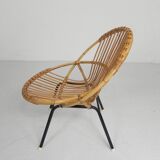 Vintage Rohe Noordwolde bamboo chair, 1960s