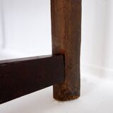 Console espagnole en chêne massif du XVIIIe siècle