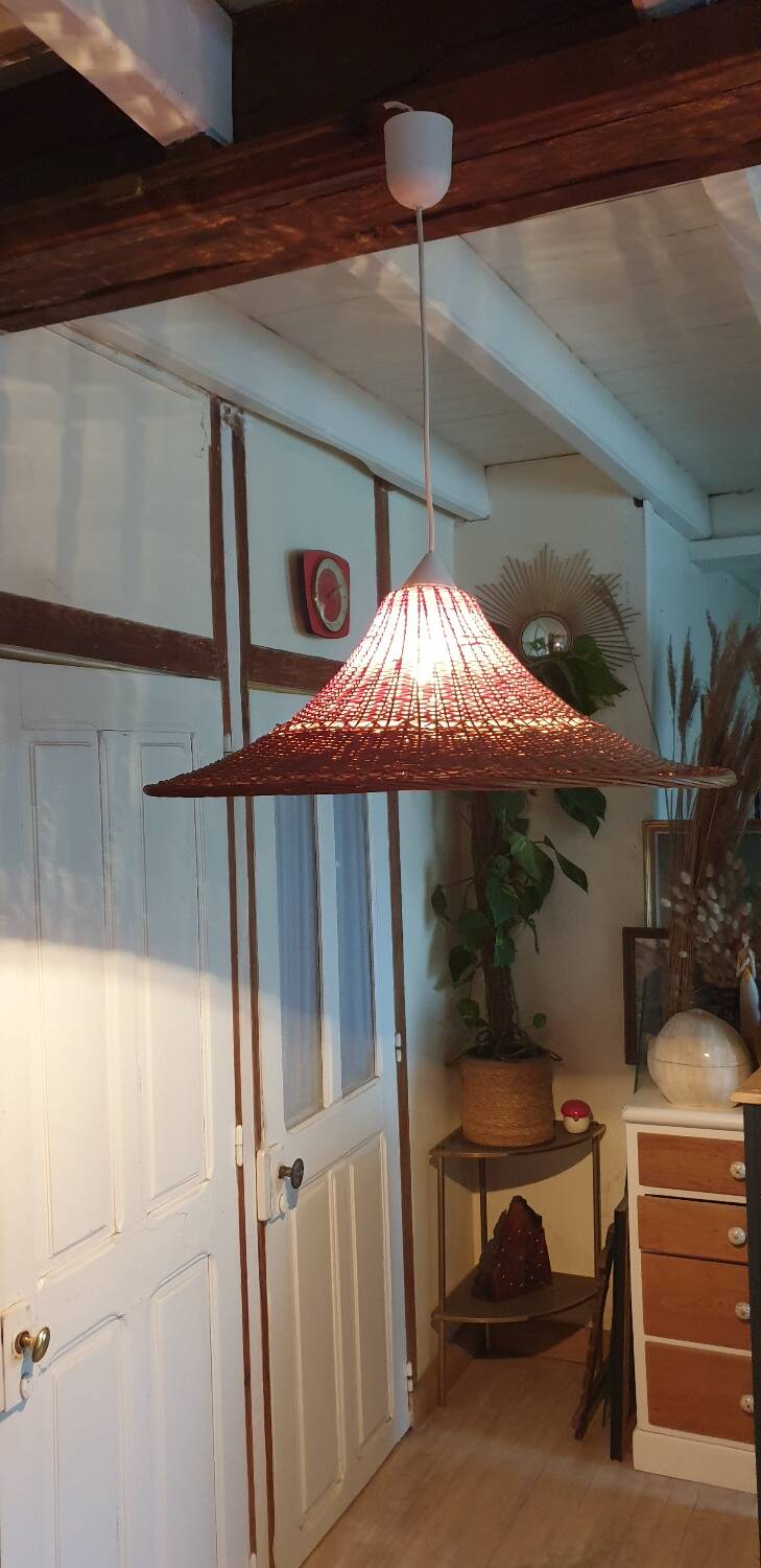 Rattan pendant light 59 cm