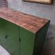 Vintage steel cupboard, shelf cupboard, kitchen island green