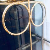 70's foldable metal and glass rolling service