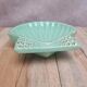 Vintage shell B. Letalle Saint-Clément celadon green with pearl decoration