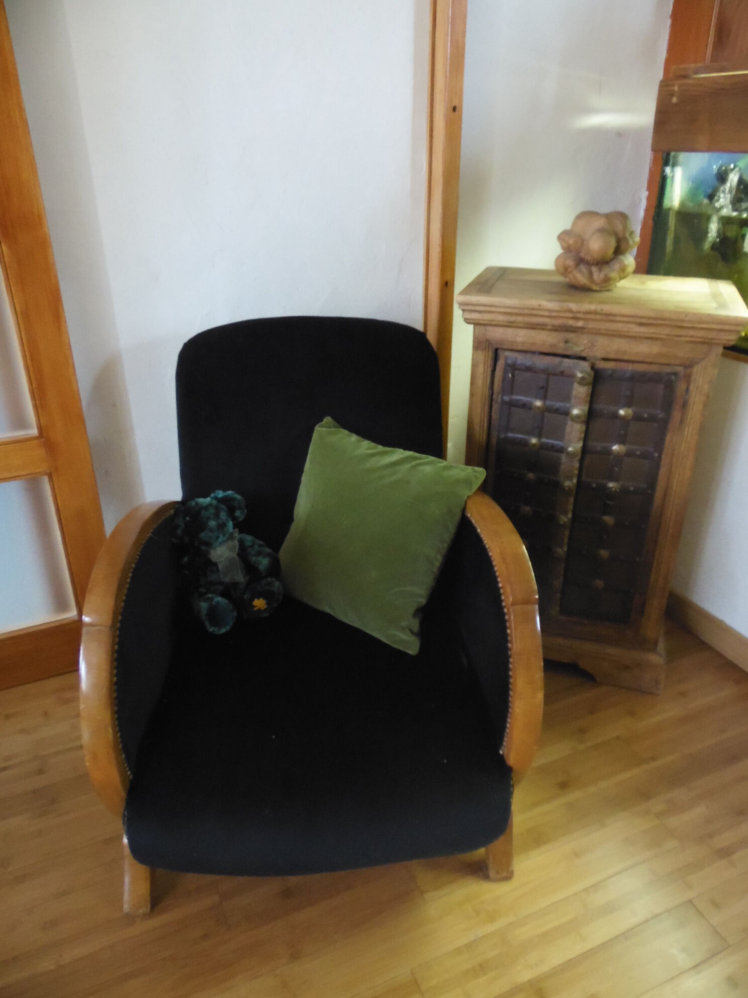 Khaki Green Velvet cushion
