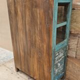 Ancien vaisselier vitrée en teck birman