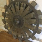 Roue porte clés ou autre en bois métal