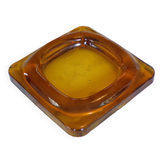 Vintage St Gobain empty pocket in amber glass