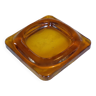 Vintage St Gobain pocket tray in amber glass