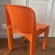 Vintage 1970 Joe Colombo 860 861 Kartell chair bright orange