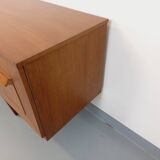 Vintage Scandinavian style sled foot sideboard in teak from the 60s