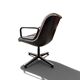 Charles Pollock Executive office chair in black leather, Knoll