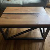 Coffee table - Oak and steel