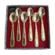 Box of 6 gold-plated coffee spoons