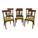 Set of 6 Directoire style cherry wood chairs, 1960s.