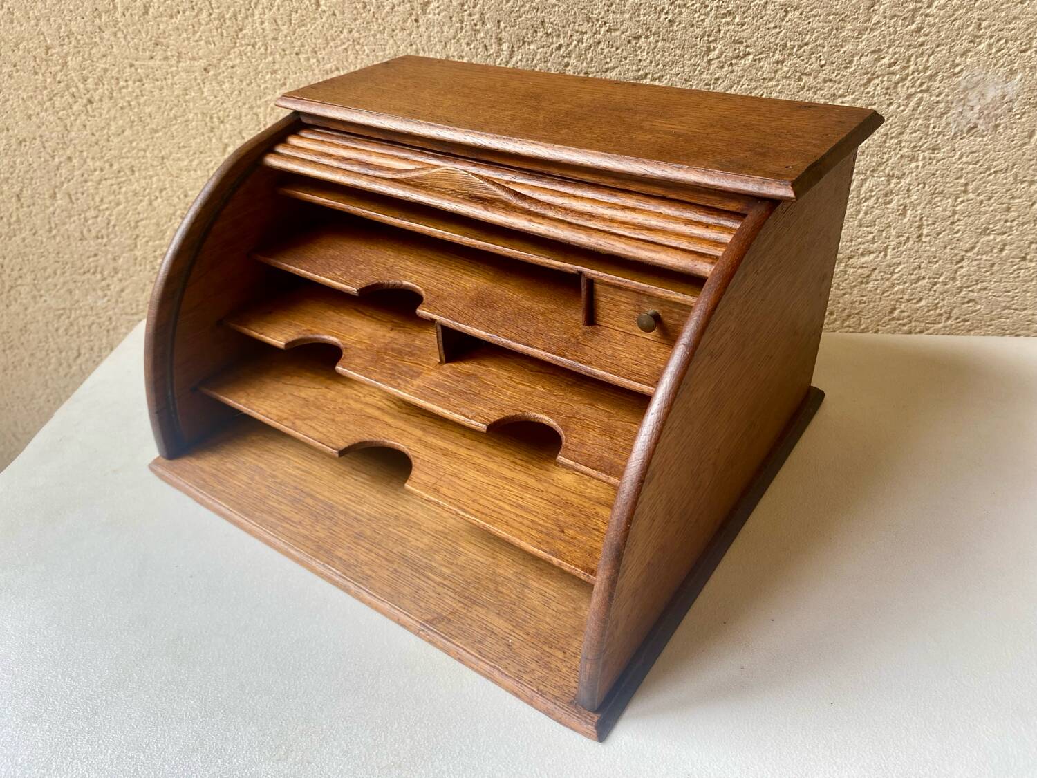 Office storage with plain curtains France JM Paillard vintage design bauhaus art deco 1900