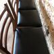 Set of 4 Scandinavian chairs teak and black skai 60s