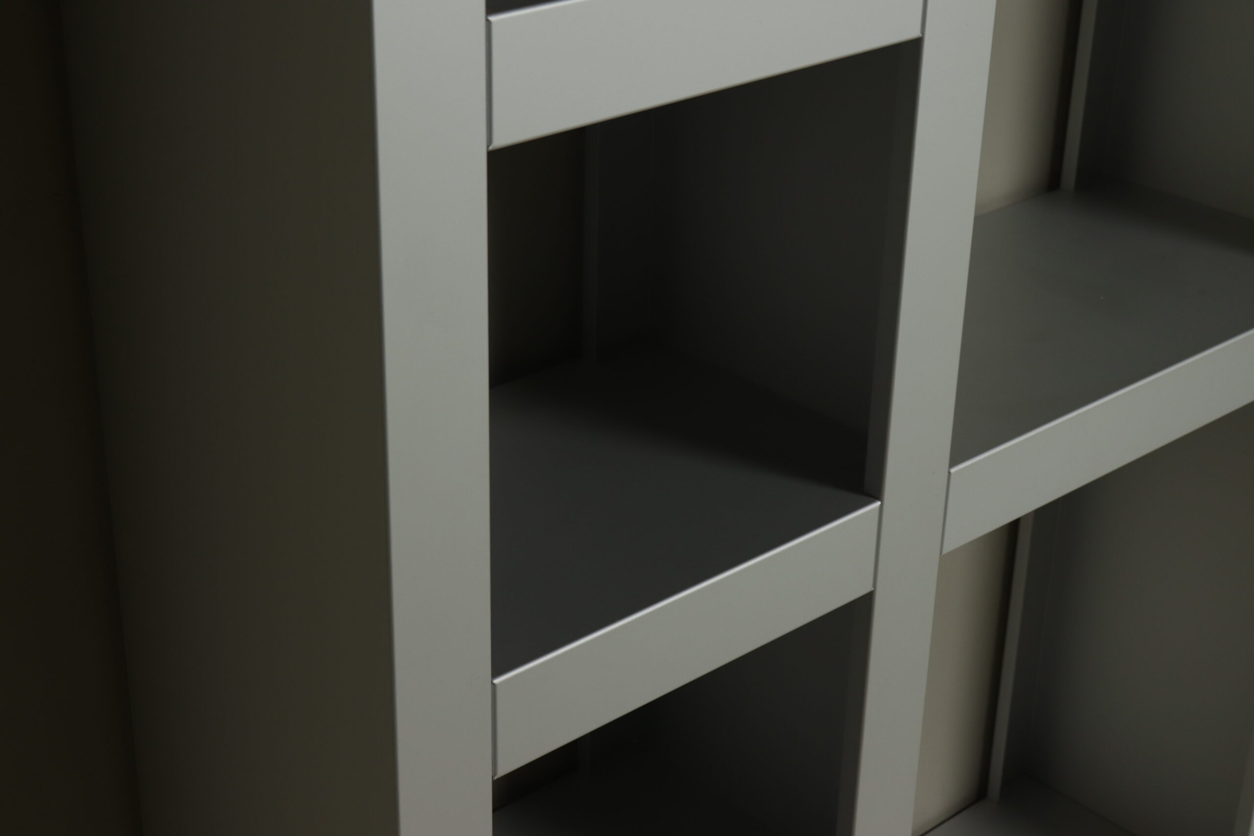 Architectural aluminium wall unit by Isabelle Leijn 1990s