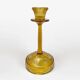 Art Deco amber glass candle holder
