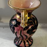 Vase Amphore Vintage Vallauris décor Floral en relief