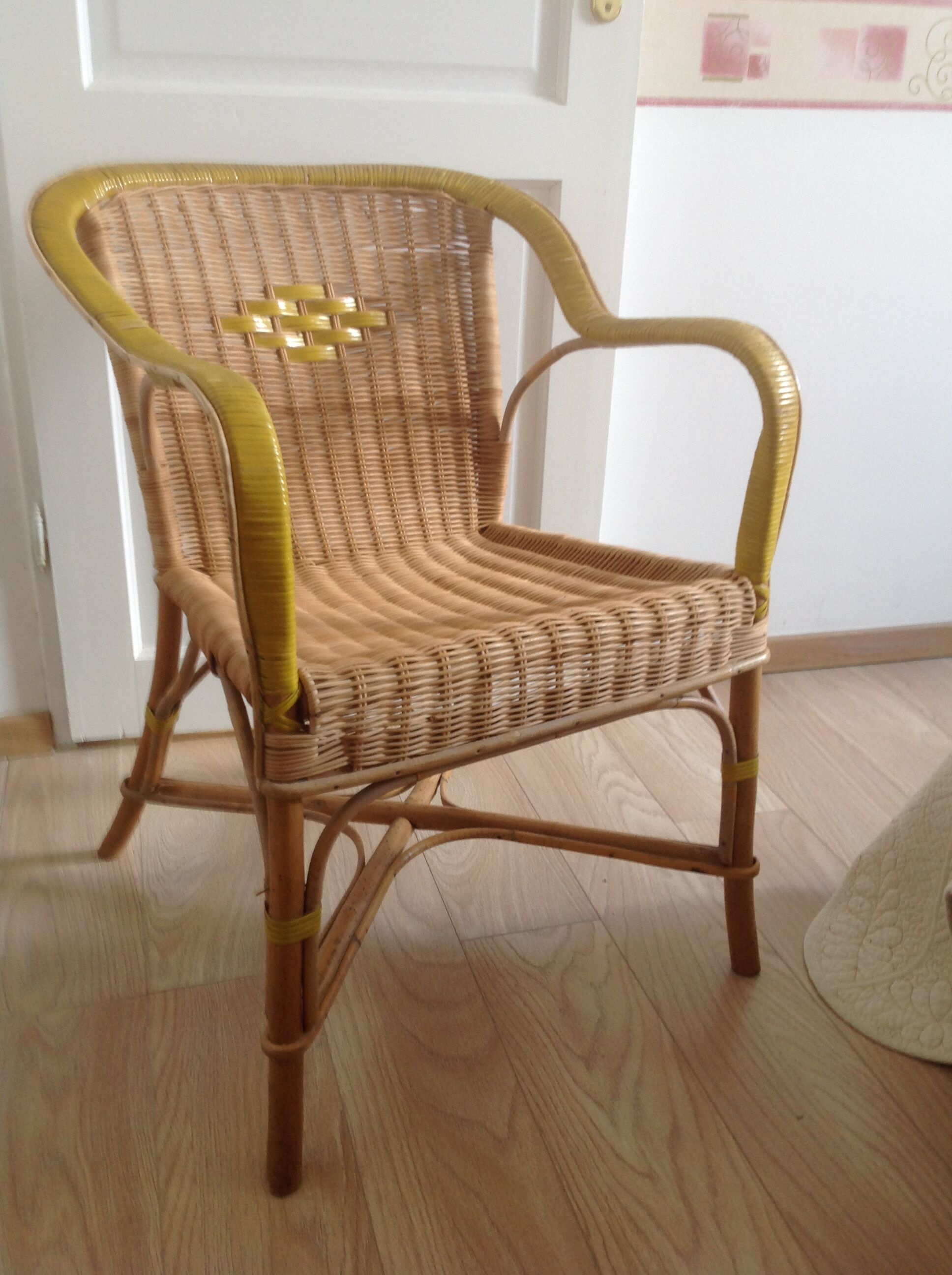 Rattan armchair year 50 / 60