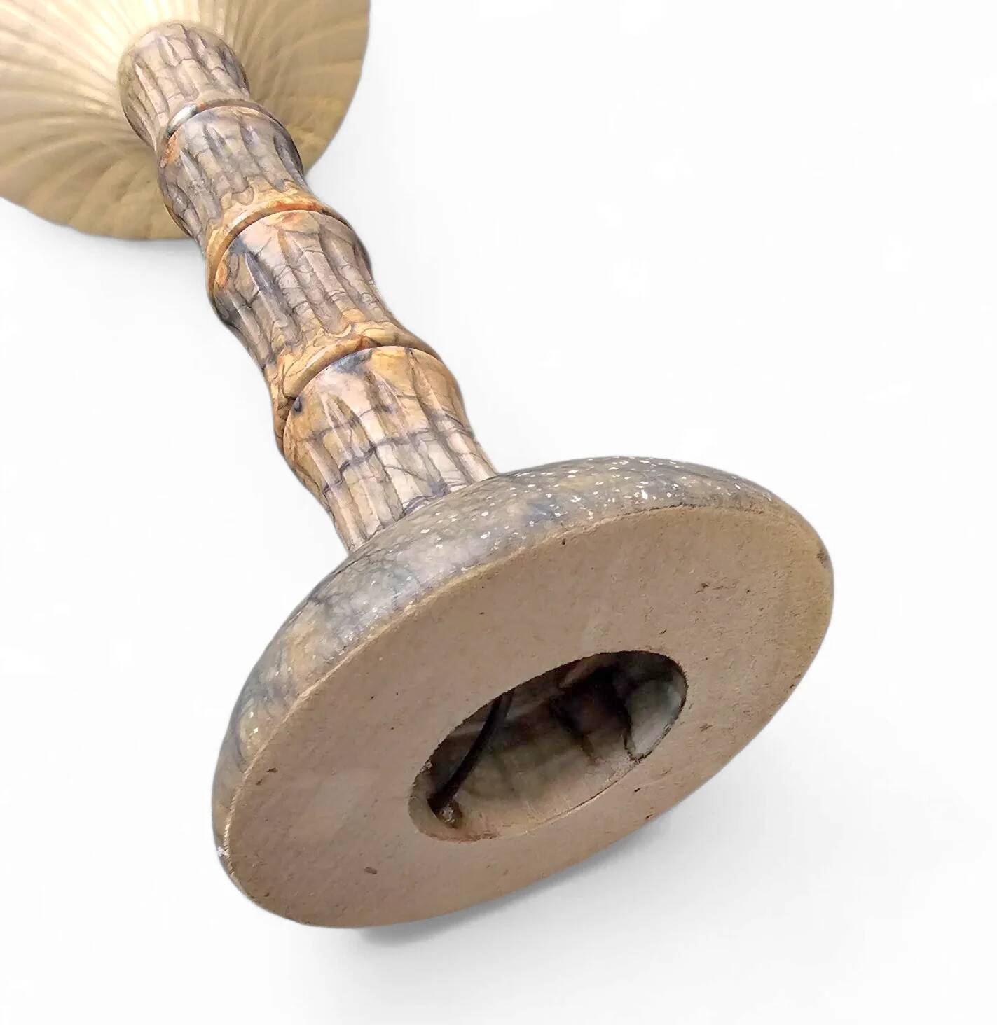 Pegasan Alabaster table lamp / chalice lamp / Spain - 70's