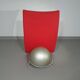Italian modern bordeaux red ball chair San Siro designed by Fabrizio Ballardini, 1995