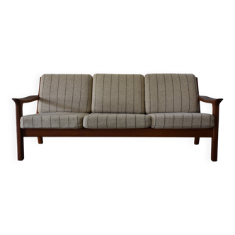 Teak and wool sofa by Juul Kristensen, mid-20th century