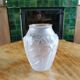 Vase art déco blanc verre dépoli et translucide