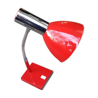 Lampe articulée chromé année 70 rouge