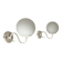 Pair of vintage metal and opaline wall lights, France, 1980.