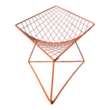 Orange lattice armchair