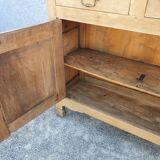 Bahut buffet furniture of old raw wood shallow