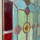 Pair of 1900 polychrome stained glass windows