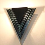Dutch Modern Glass & Steel Triangular Wall Sconces