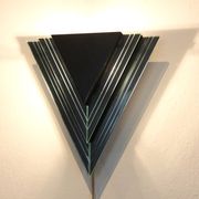 Appliques triangulaires hollandais modernes de mur de verre et d’acier