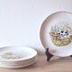 Moulin-des-Loups - Orchies - Set of 6 vintage glazed ceramic cheese plates