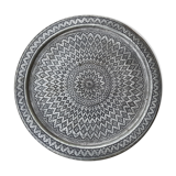 Ancient Iranian plateau Isfahan hand chiseled in white copper