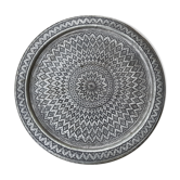 Ancient Iranian plateau Isfahan hand chiseled in white copper