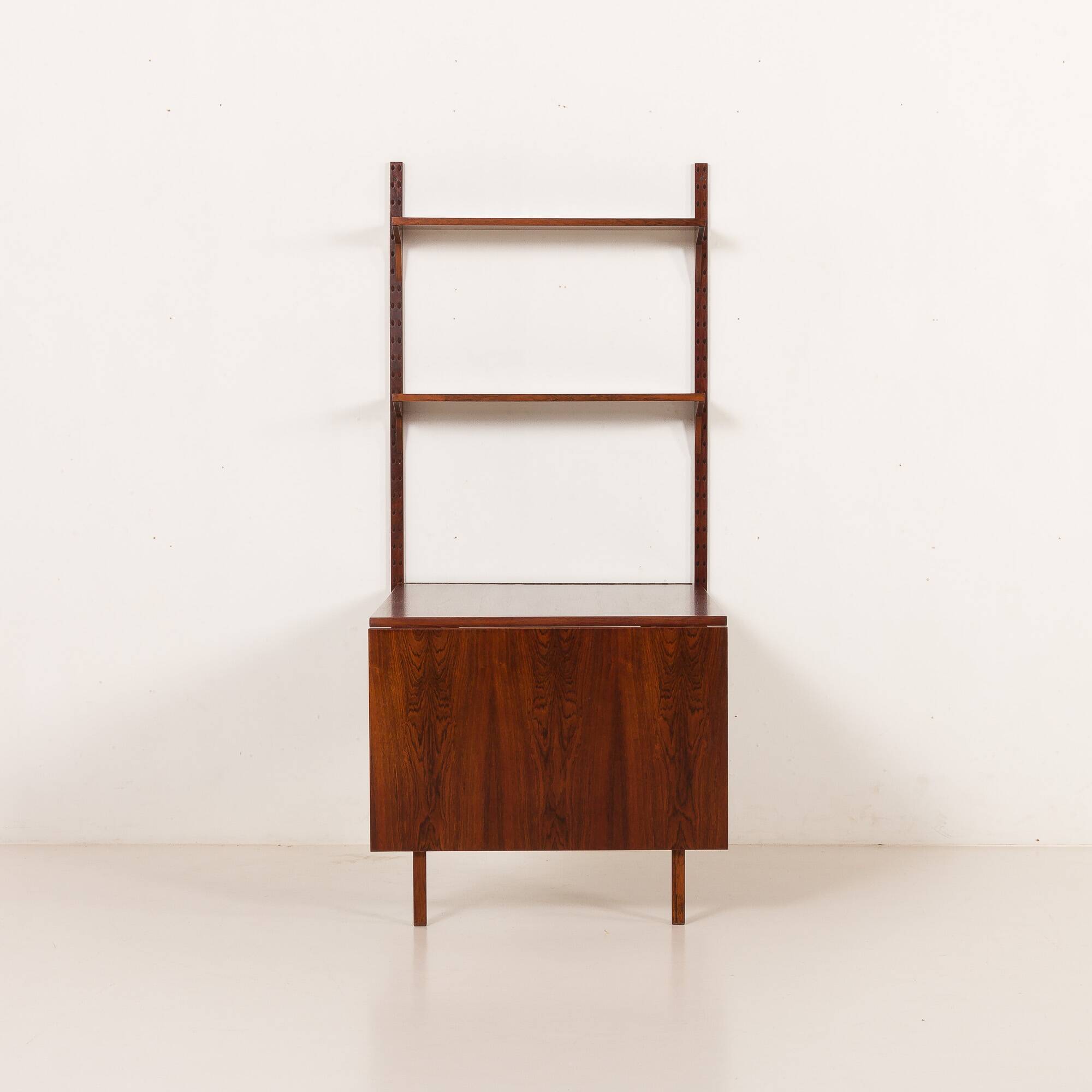 Poul Cadovius shelving wall unit with extendable  desk or a table for Cado,