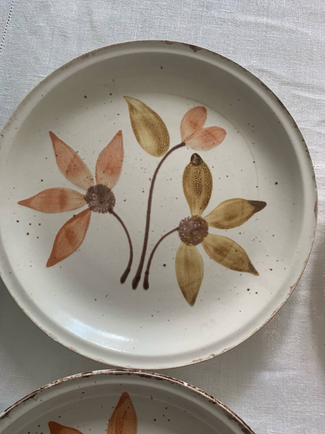 6 flat plates Gien France