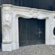 Impressive Louis XV style fireplace in Carrara marble circa 1880