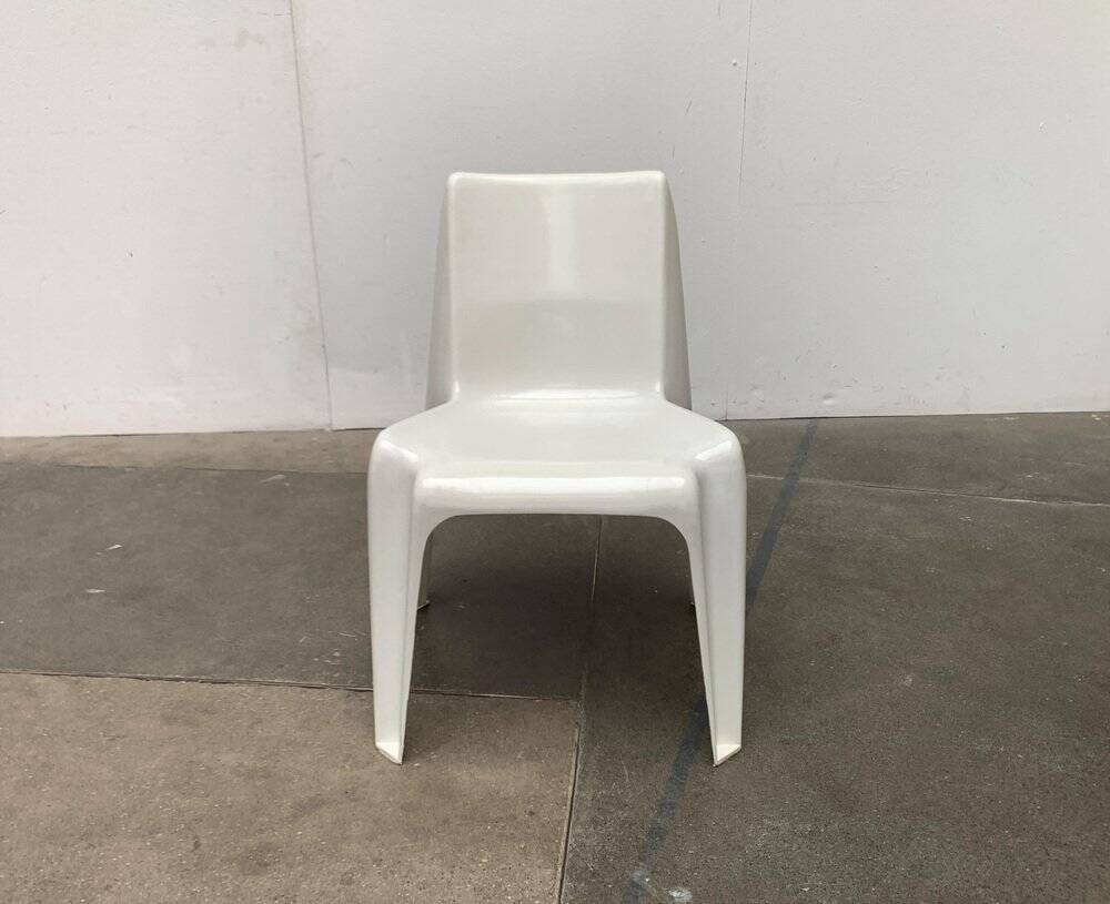 Stackable German chair in mid-century space age style by Helmut Bätzner for Bofinger, 1960s.