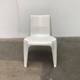 Stackable German chair in mid-century space age style by Helmut Bätzner for Bofinger, 1960s.